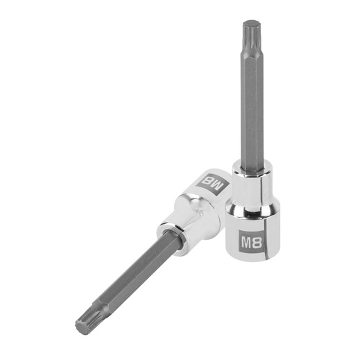 [101300] Dado punta larga bristol M8, cuadro 1/2', TRUPER D-1208-BL