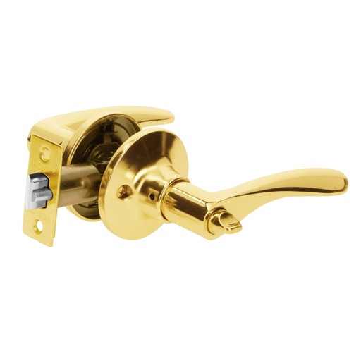 [20032] Cerradura manija 'Milán' recámara latón brillante, cil metal CEMA-1RB