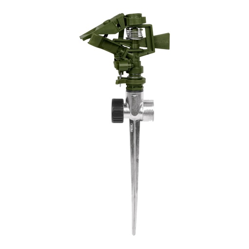 [20072] Aspersor plástico 11' dos vías estaca metálica verde, PRETUL ASVE-11X