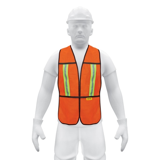 [21025] Chaleco de seguridad con cintas reflejantes, naranja, PRETUL CHS-200N
