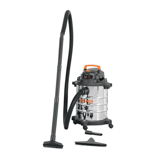 [101523] Aspiradora de sólidos y líquidos, 5 gal, acero inox, TRUPER ASP-5X