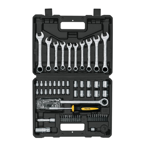 [22981] Juego de 70 herramientas 1/4' y 3/8' para mecánico, PRETUL SET-73