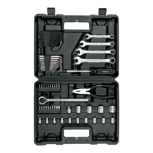 [22985] Juego de 66 herramientas 1/4' y 3/8' para mecánico, Pretul SET-70