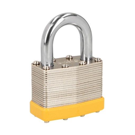 [23504] Candado laminado, 50 mm, gancho corto, blíster, HERMEX BASIC CM-50P