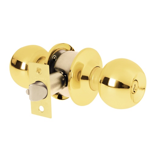 [23560] Cerradura tipo esfera, cilíndrico, entrada, brillante, BASIC BAL-LB-EP