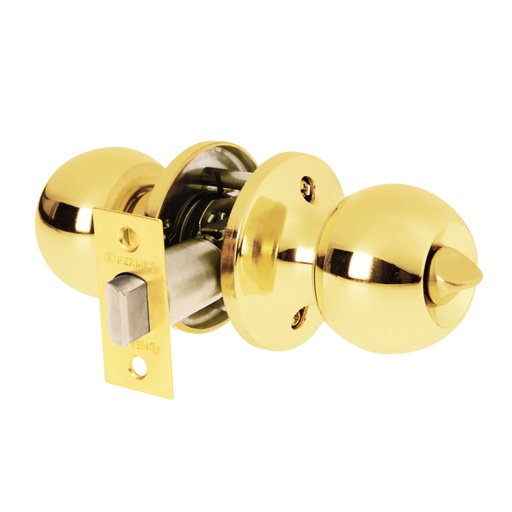 [23661] Cerradura tipo esfera, tubular, baño, brillante, BASIC BALT-LB-BP