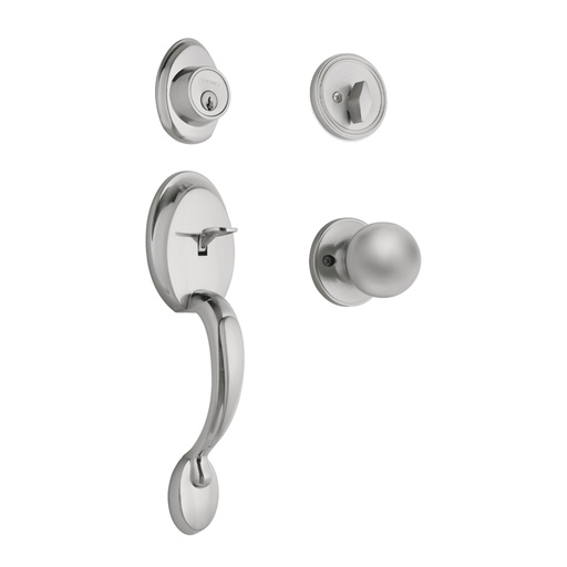 [23675] Jaladera y perilla, Berna llave-mariposa, cromo mate, BASIC CEP-31PJP