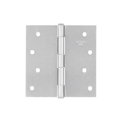 [23689] Bisagra cuadrada 4', satinado, cabeza plana, BASIC BC-403PP