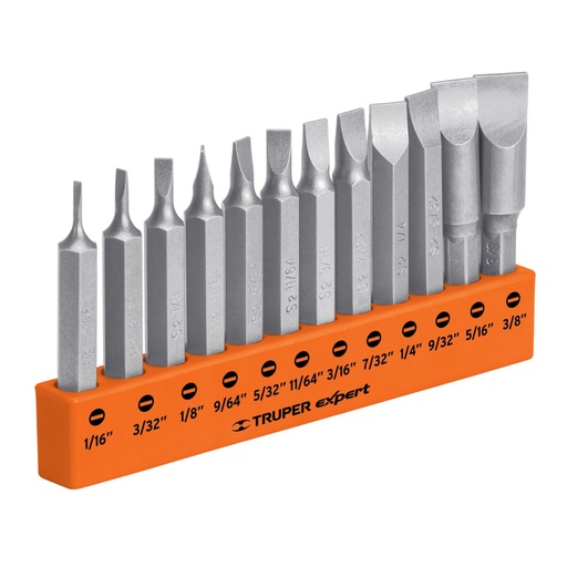 [101676] Juego de 12 puntas planas std combinadas largo 2', EXPERT PUN-12PL2P