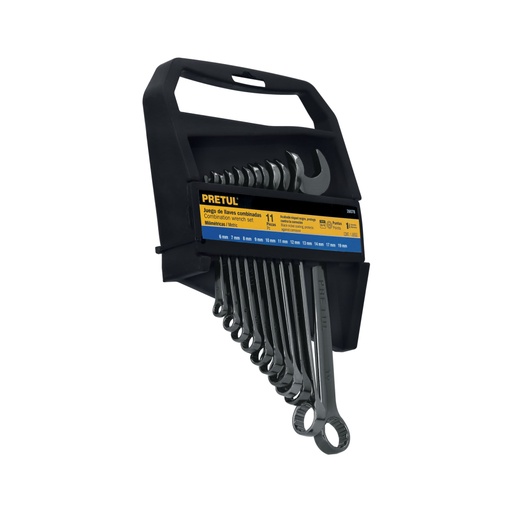 [26078] Juego de 11 llaves combinadas mm, acabado gun metal, Pretul J-2011MG