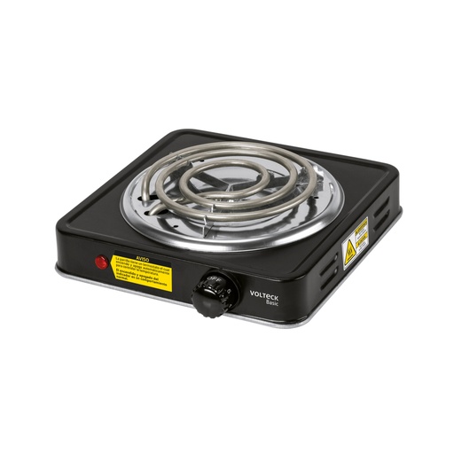 [26093] Parrilla eléctrica 1 quemador en espiral, negra, BASIC PAEL-1CPN