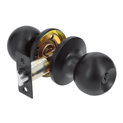 [26179] Cerradura esfera tubular, recámara, negro, blíster, BASIC BALT-NE-RPB