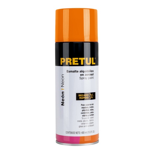 [27005] Pintura en aerosol, naranja neón, 400 ml, PRETUL PAF-NA-P