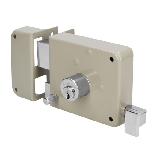 [27046] Cerradura sobreponer izq instala-fácil, caja, HERMEX BASIC CS-75IP