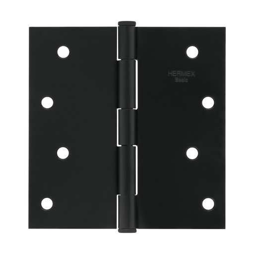 [27136] Bisagra cuadrada 4', negro mate, cabeza plana, BASIC BC-406PP