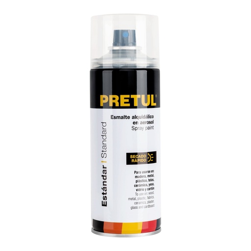 [27176] Pintura en aerosol, transparente, 400 ml, PRETUL PA-TR-P