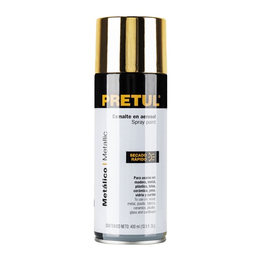 [27180] Pintura en aerosol, metálica, oro, 400 ml, PRETUL PAM-OR-P
