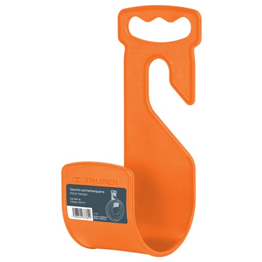 [100173] Gancho plástico naranja para manguera de jardín, TRUPER GA-MA-N