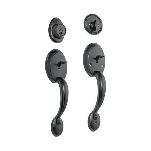 [27240] Doble jaladera y perilla, Berna mariposa, negro, BASIC CEP-61JJP