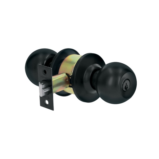 [28137] Cerradura tipo esfera, cilíndrico, entrada, negro, BASIC BAL-NE-EP