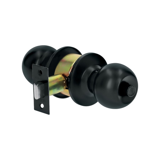 [28139] Cerradura tipo esfera, cilíndrico, baño, negro, BASIC BAL-NE-BP