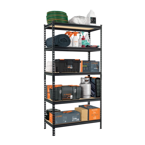 [29023] Estante metálico 5 repisas MDP cap. 60 Kg,180x45x90, PRETUL ESME-601