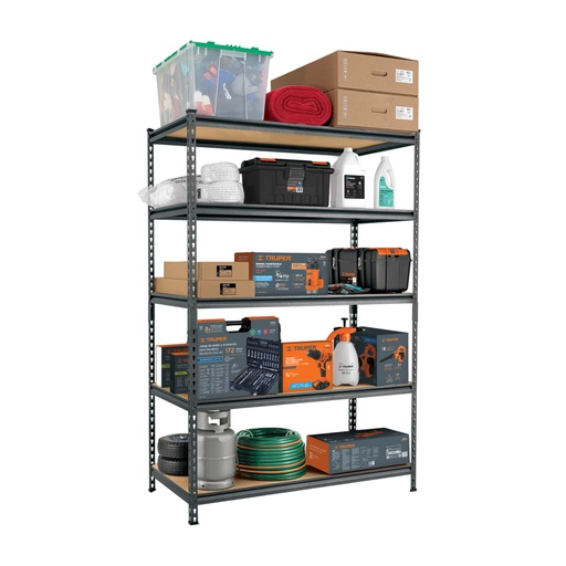 [29024] Estante metálico 5 repisas MDP cap. 60 Kg,180x60x120, PRETUL ESME-602