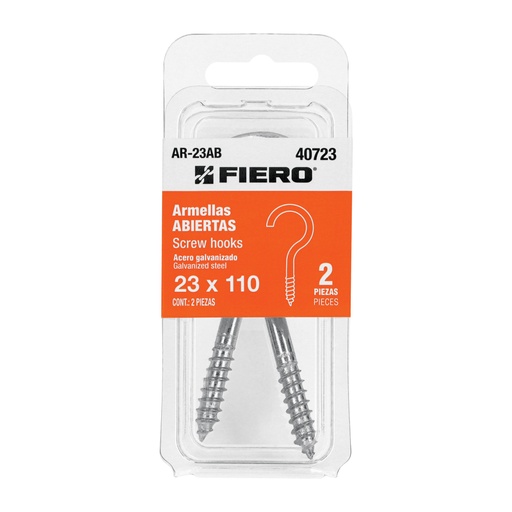 [40723] Blíster con 2 armellas abiertas de 23 x 110, FIERO AR-23AB