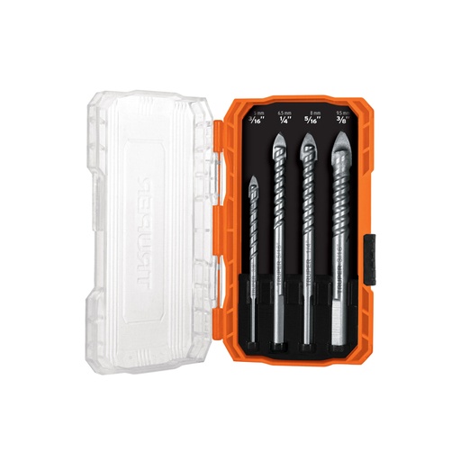 [101841] Juego de 4 brocas para vidrio y azulejo, TRUPER EXPERT JBVI-4X