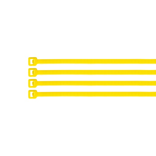 [41014] Bolsa con 100 cinchos plásticos 18 lb, 100x2.5 mm, amarillo CIN-1810A