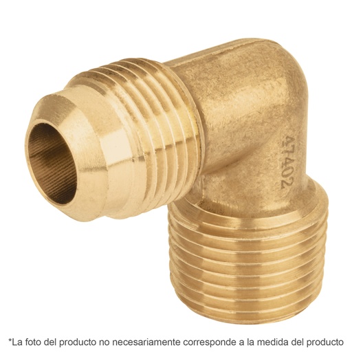 [41058] Codo terminal a 90° de latón 5/16' x 3/8', FOSET CLG-514N