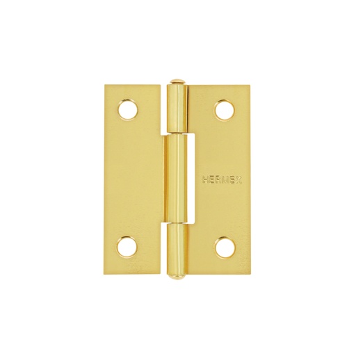 [43194] Bisagra rectangular 2 x 1-1/2', acero latonado, HERMEX BR-201