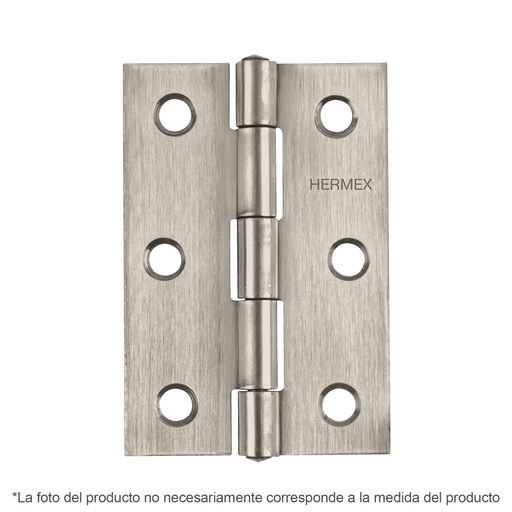 [43204] Bisagra rectangular 3-1/2 x 2-1/8', acero inoxidable, HERMEX BR-354