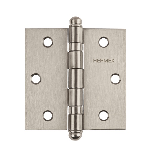 [43222] Bisagra cuadrada 3' acero inox, cabeza redonda, HERMEX BC-304R