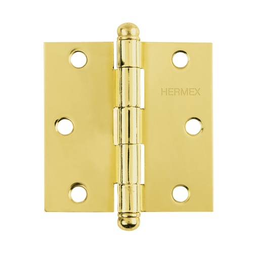 [43232] Bisagra cuadrada 3', latonado, cabeza redonda, HERMEX BC-301R
