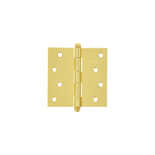 [43234] Bisagra cuadrada 4', latonado, cabeza redonda, HERMEX BC-401R