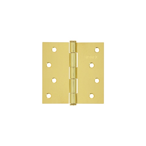 [43239] Bisagra cuadrada 4', acero latonado, cabeza plana, HERMEX BC-401P