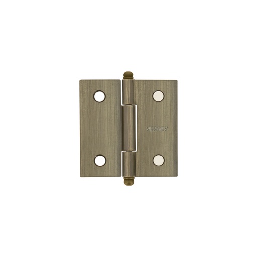 [43244] Bisagra cuadrada 2', latón antiguo, cabeza redonda, HERMEX BC-202R