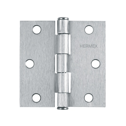 [43261] Bisagra cuadrada 3', acero satinado, cabeza plana, HERMEX BC-303P