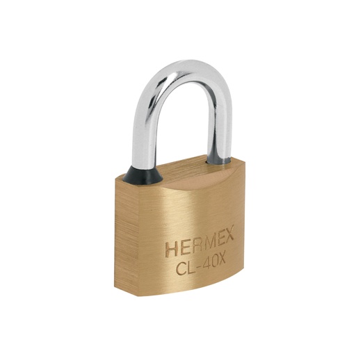 [43420] Candado de latón, 40 mm, gancho corto, llave tetra, blíster CL-40X