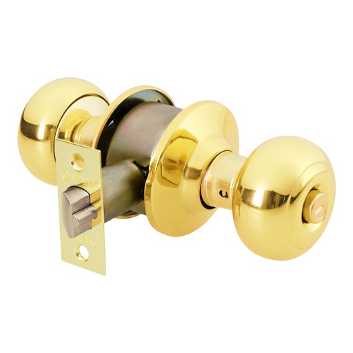 [43458] Cerradura tipo oval para recámara, latón brillante, HERMEX CEPO-12R