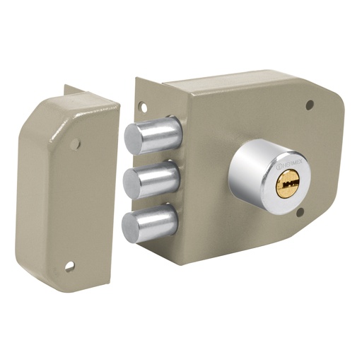 [43488] Cerradura sobreponer 3 barras instala-fácil, llave puntos CS-93