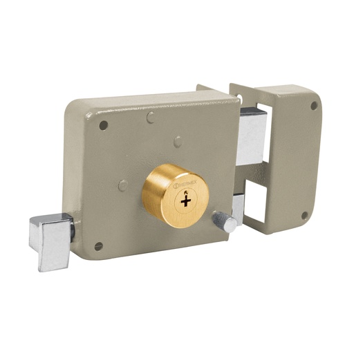 [43529] Cerradura sobreponer derecha clásica, llave tetra, blíster CS-80DB