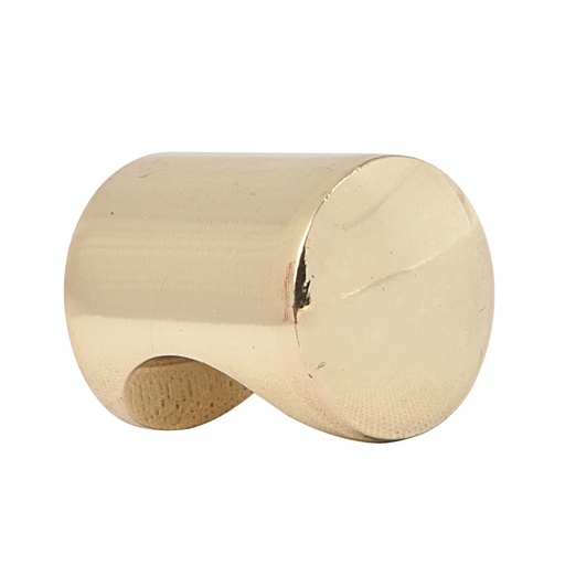 [43808] Perilla metálica estilo 'Cilindro', latón brillante, HERMEX PER-032