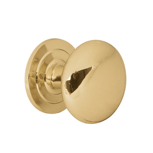 [43810] Perilla metálica estilo 'Arco', latón brillante, HERMEX PER-022