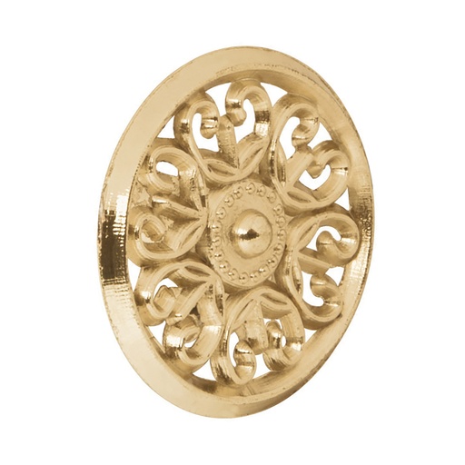 [43816] Perilla metálica estilo 'Colonial', latón brillante, HERMEX PER-052