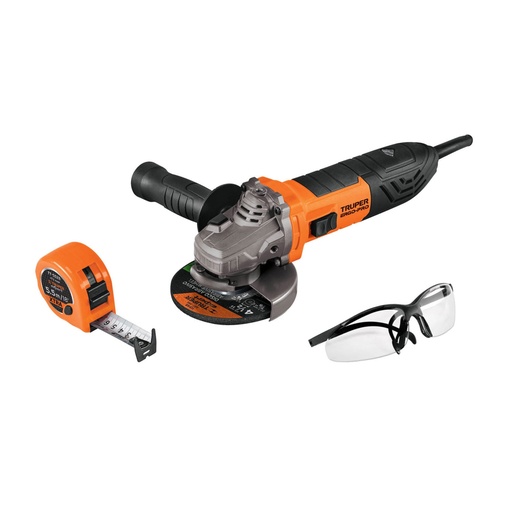 [100250] Combo esmeriladora 4-1/2', 850W,lentes y flexómetro,ERGO-PRO COMBOE-4580ALF