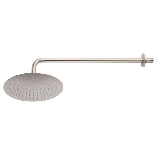 [45078] Regadera plato redondo 10' con brazo, satín, FOSET RIVIERA R-311N