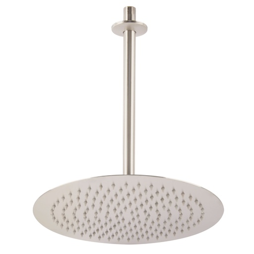 [45080] Regadera plato redondo 12' con brazo, satín, FOSET RIVIERA R-313N