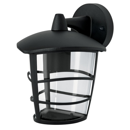 [45093] Arbotante tipo farol moderno suspendido p/exteriores, negro ARB-107S